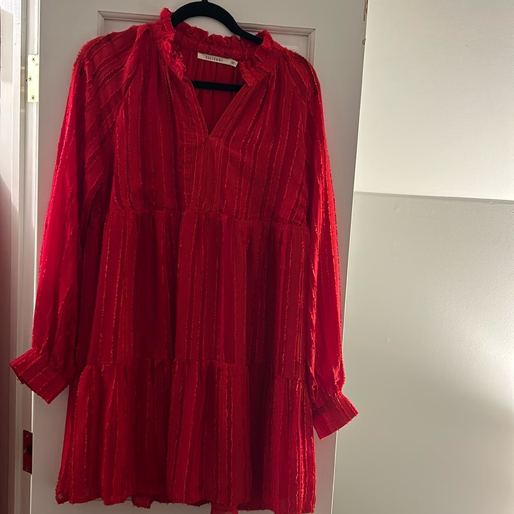 Darling Tiered Red Dress